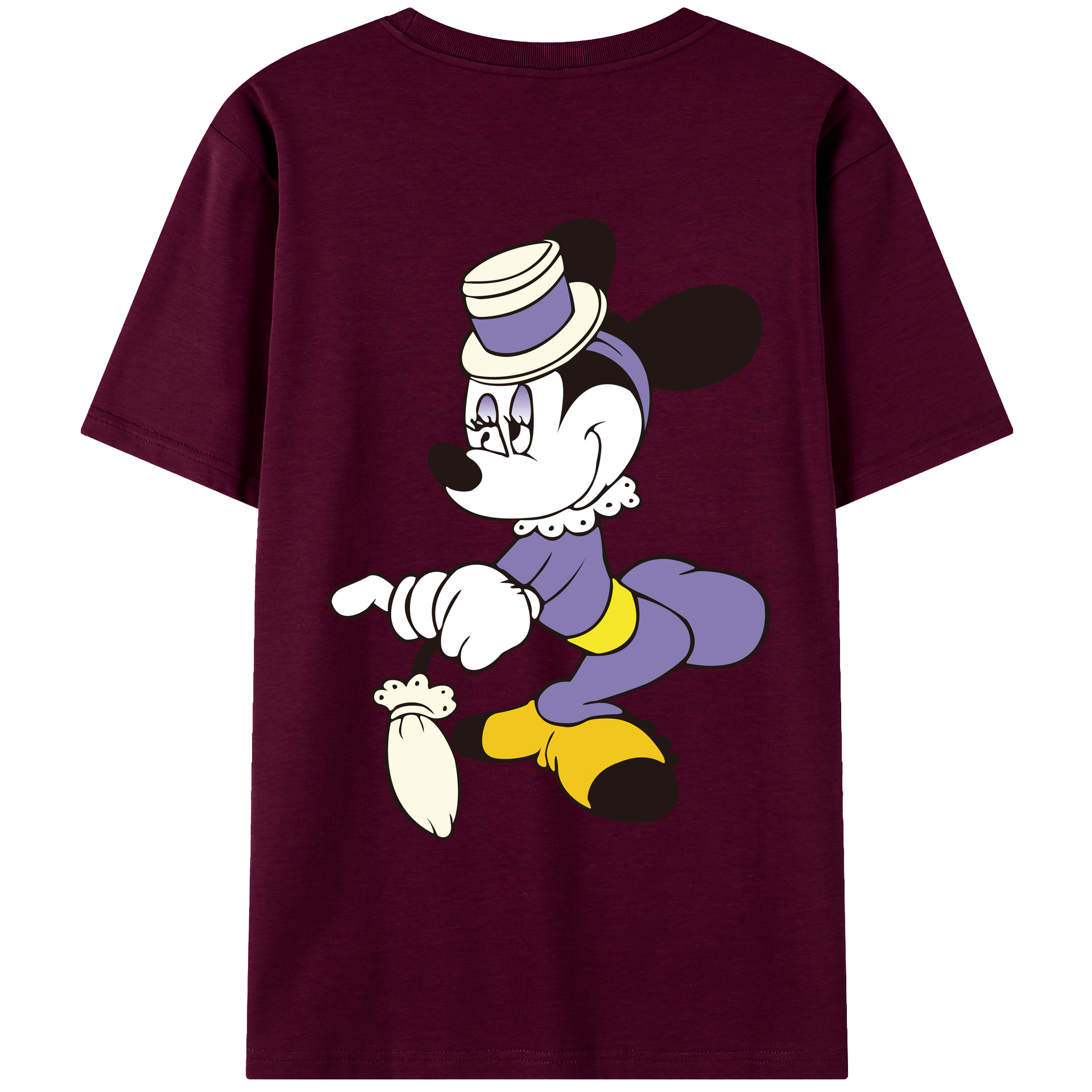 （画像用） ミッキーマウス Mickey Mouse レディース半袖Tシャツ(バックプリント)